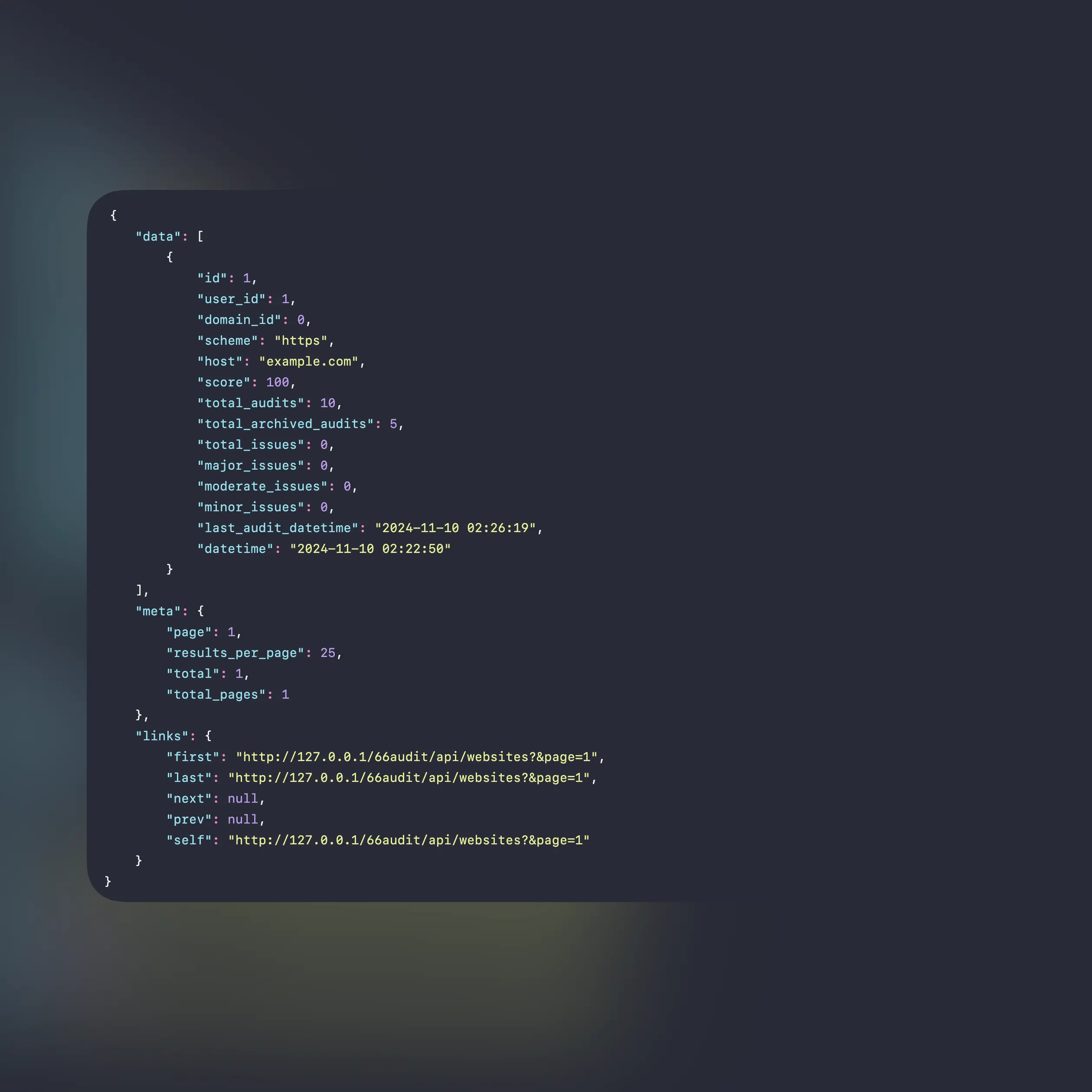 Captura de pantalla de la función de puntos finales de la API de la aplicación