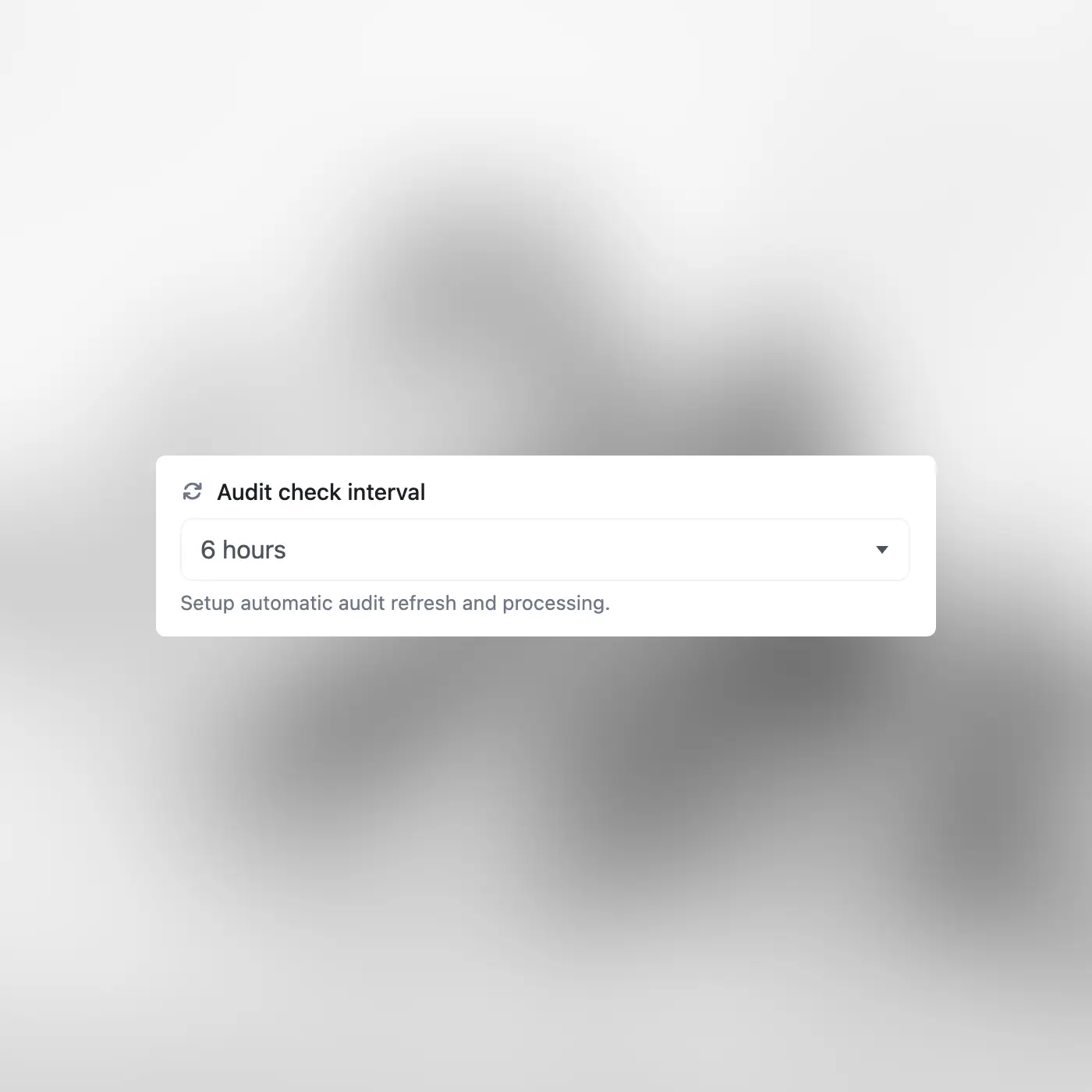 Captura de pantalla de la función de auditoría recurrente de la aplicación
